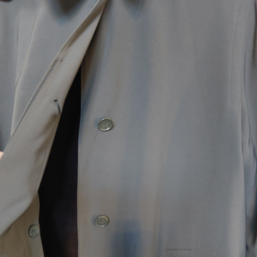 Anne Kline Olive Green Trench Coat Size 8 - Picture 9 of 16